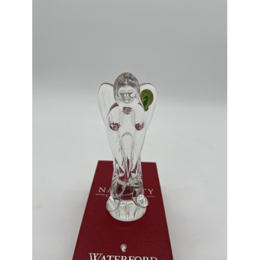 Waterford Crystal Nativity Praying Angel Figurine Ireland w/ Box Christmas